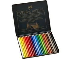 Faber-castell Polychromos spalvoti pieštukai, 24 vnt., metalinė dėžutė