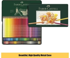 Faber-castell Polychromos spalvoti pieštukai menininkams, A4 formato eskizų bloknotas ir 120 spalvotų pieštukų rinkinys - meno rinkinys suaugusiųjų spalvinimo knygoms, rankdarbių reikmenys, piešimui, eskizavimui, atsparūs šviesai pieštukai
