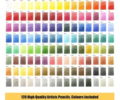 Faber-castell Polychromos spalvoti pieštukai menininkams, A4 formato eskizų bloknotas ir 120 spalvotų pieštukų rinkinys - meno rinkinys suaugusiųjų spalvinimo knygoms, rankdarbių reikmenys, piešimui, eskizavimui, atsparūs šviesai pieštukai
