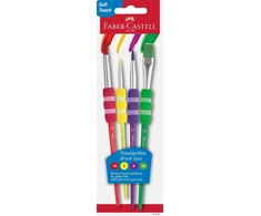 Faber-castell teptukų rinkinys 4 vnt. su minkšta rankena