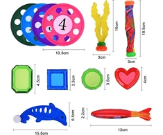 Faburo 28 dalių nardymo žaislai vaikams, žaislai baseinui su nardymo lazdele, ventiliatoriaus prekė, nardymo brangakmeniai, nardymo lazdelės, žaislai, žaidimai baseine vaikams