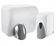 Faneco Hygio rankų džiovintuvo 2500w ir dozatoriaus rinkinys, abs, baltas