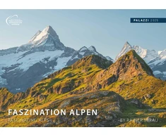 Faszination Alpen 2025 sieninis kalendorius, 70 x 50 cm, plakatinis kalendorius su didingais Alpių kraštovaizdžiais, aukštos kokybės fotografija, Alpių pasaulio tyrinėjimas