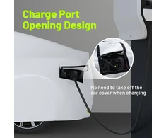 Favoto automobilio uždangalas, skirtas Tesla Model 3 - vandeniui atsparus Model 3 brezentas, atsparus oro sąlygoms, 6 sluoksnių Peva su medvilniniu šoniniu užtrauktuku, ventiliacijos angomis, įkrovimo lizdais