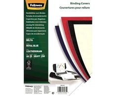 Fellowes A4 100 % perdirbamos odos kartono rišimo viršeliai, sunkūs, 250 gsm prezentaciniai viršeliai, Fsc, mėlyni, 25 vnt.