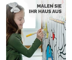 Fellowes Bankers Box kartoninis namelis vaikams, skirtas rankdarbiams, piešimui, vienaragio namas - 100% perdirbamas - Fsc sertifikuotas - baltas