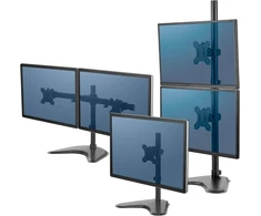 Fellowes Seasa monitoriaus laikiklis su stovu, reguliuojamo aukščio, ergonomiškas, skirtas 1 monitoriui iki 81,28 cm (32 colių), juodas