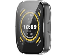 Feysentoe 2 dėklų rinkinys su stikliniu ekrano apsaugos skydeliu, suderinamas su Amazfit Bip 5 apsauginiu dėklu (skaidrus + skaidrus)