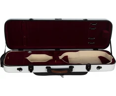 Fiberglass smuiko dėklas smuikui Oblong 4/4 M-case Baltas - Bordo