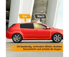 Figarge galinė automobilio apsauga nuo saulės, 2 vnt., apsauga nuo saulės šoniniams langams, skydelis nuo saulės su užtrauktuku, dvigubos apsaugos efektas, sumažina karštį ir uv spinduliuotę, tinka daugumai automobilių
