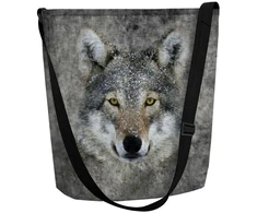 Filcinis rankinukas moterims Funky Bertoni paštininkės tipo pirkinių krepšys Vilkas Lupo