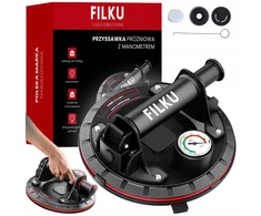 Filku vakuuminis laikiklis plytelėms, glazūrai, stiklui su siurbliu ir manometru