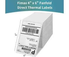Fimax 4x6 colių terminės etiketės, 1000 lapų, pašto adresams