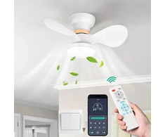 Fimei led lubų ventiliatorius su apšvietimu, 60 cm, 6 greičių vėjo krypties keitimo mentės, reguliuojamas ryškumas, valdymas nuotoliniu pulteliu/programėle, miegamajam, valgomajam