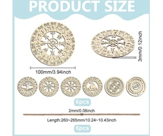 Fingerinspire 6 vnt. medinių gyvybės medžio sienų dekoracijų 10 cm vikingų karo laivo meno dekoras su virvėmis išskaptuotas blogos akies sienų pakabinamas ženklas medinė skandinaviška vikingų runų sienų skulptūra