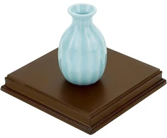 Fingerinspire kvadratinis mdf pagrindas kokoso rudos spalvos 12,6 x 12,65 x 1,8 cm didelis medinis pagrindas su carnies kraštu medinis pagrindas brangakmenių papuošalų prezentacijai