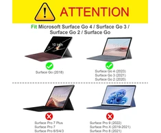 Fintie dėklas, skirtas microsoft surface go 4/3/2/1 (2023 2021 2020 2018) 10 colių planšetiniam kompiuteriui, apsauginis dėklas su keliais žiūrėjimo kampais, suderinamas su type cover, rožinis auksas