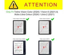 Fintie dėklas Tolino Vision Color / Kobo Libra Color 7 colių el. skaitytuvams