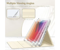 Fintie klaviatūros dėklas, skirtas ipad 10.2 colių (9/8/7 kartos – 2021/2020/2019), apsauginis dėklas su tpu galiniu dangteliu, pieštuko laikikliu ir magnetine nuimama klaviatūra su qwertz išdėstymu, starlight