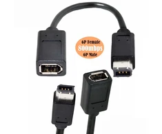 Firewire 400 6 kontaktų prailginimo laidas, 20 cm