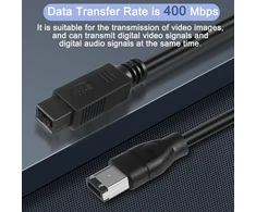 Firewire 9-pin į 6-pin kabelis duomenų perdavimui