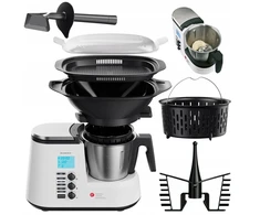 Garų puodas First Austria Virtuvinis kombainas Silvercrest Monsieur Cuisine Plus 2,2 l