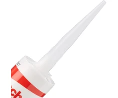 Fischer universalus silikoninis hermetikas Acetic Sam 280, skaidrus, atsparus pelėsiui, skirtas stiklui, aliuminiui, emaliui, keramikai, tinkamas voniai ir virtuvei, 25 vnt.