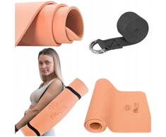Fit.me treniruočių kilimėlis jogai, pilatesui, gimnastikai, Tpe, neslystantis, su rankena