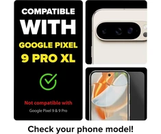 Flexischutz® apsauginis stiklas, skirtas Google Pixel 9 Pro Xl, ekrano apsauga, stiklinė ekrano apsauga su praktiška montavimo priemone, ekrano apsauga, stiklo plėvelė su šablonu [pakuotė