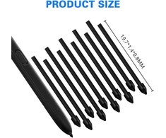 Flintronic S-pen 10 vnt. juodi pakaitiniai jutiklinio ekrano rašiklio antgaliai su pincetu, skirti Galaxy Tab S6/s7/s7+/s6 Lite/note10/note 5g/note10+/note10+ 5g/note20