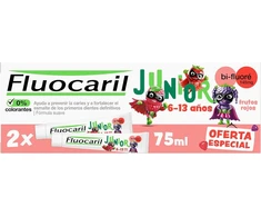 Fluocaril Junior 6-12 metų dantų pasta gelis Fruits Rouges 2 x 75 ml