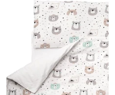 Flyideas kūdikio patalynės komplektas 100 x 135 cm, 100% grynos medvilnės kūdikio antklodės rinkinys su pagalvės užvalkalu naujagimiams, lovelėms, lopšiams ir vežimėliams, pagaminta Es