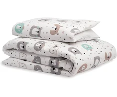 Flyideas kūdikio patalynės komplektas 100 x 135 cm, 100% grynos medvilnės kūdikio antklodės rinkinys su pagalvės užvalkalu naujagimiams, lovelėms, lopšiams ir vežimėliams, pagaminta Es