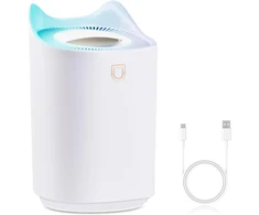 Focenat 3l drėkintuvas, 36db tylus viršutinio užpildymo Usb kambario drėkintuvas su dvigubo purškimo režimais ir Led naktine lempute iki 24 val. miegamajam, vaikų kambariui ir augalams