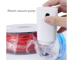 Fockety elektrinis oro siurblys, belaidis, nešiojamas, automatinis vakuuminis siurblys, įkraunamas, maitinamas baterijomis, elektrinis vakuuminio suspaudimo siurblys vakuuminiams laikymo maišams, numatytasis