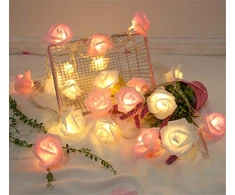 Fohil Led Rose Girlianda Baterijomis, 3m, 20 Led, Rožinė/šilta Balta