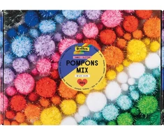 Folia Pompomų rinkinys Jumbo Glitter 1.5-4.0 cm 300g Plastikas Visus metus Rankdarbių dekoracijos Spalvingi Pūkuoti Kūrybiniai reikmenys