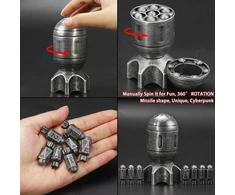 Fonvgogo metalinis dnd kauliukų rinkinys „rocket“ su 7 dalimis ir besisukančiu konteineriu raketos formos, šaunus dnd kauliukų rinkinys „bullet“, skirtas „dungeons and Dragons“ d&amp;d dovanai (rocket Old Sidabrinis)