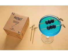 Foogo Žalias 150 vnt. bambukiniai kokteilių pagaliukai 10 cm, puošnūs japoniški mazgų pagaliukai, kokteilių priedai gėrimų vakarėliams, tvirti ekologiški mediniai pagaliukai