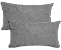 Formalind 2 sofos pagalvėlių komplektas 50 x 30 cm, dekoratyvinės pagalvėlės 2 vnt., dekoratyvinės pagalvėlės, sofos pagalvėlės, 2 užvalkalai + 2 užpildytos pagalvėlės (tamsiai pilka)