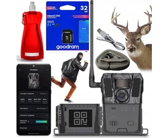 Objektyvas Fotopuolė Hikmicro M15 naktinio matymo miško kamera + Sim kortelė + 32gb + rinkinys