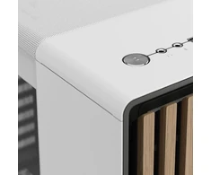 Fractal Design North Pc dėklas, balta, su medžio elementais ir stiklu