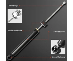 Frankberg 2x amortizatorius dujų slėgio galinė ašis kairė dešinė suderinama su Linea 110 323 1.2l 1.4l 1.6l 2007-2015 pakeičia # 51825910