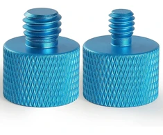 Objektyvas Frgyee mikrofono sraigtinis adapteris 5/8 į 1/4 sriegio adapteris ir 5/8 į 3/8 adapteris trikojui, mikrofono stovui ir kameros adapteriui (mėlynas)