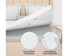 Čiužinys Frideko antčiužinis 140 x 200 cm, 6 cm aukščio antčiužinis, h2 ir h3 gelinis memory foam antčiužinis, nuimamas ir skalbiamas užvalkalas, tinkamas lovoms su spyruoklėmis, sofoms-lovoms