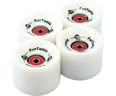 Funtomia 4 longboard'o/riedlentės ratų komplektas (dideli ratai) 70 x 51 mm 80a, įskaitant mach1 guolius