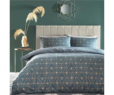 Patalynės komplektas Furn. Bee Deco polikotoninis antklodės užvalkalų komplektas, French Mėlyna, King Size