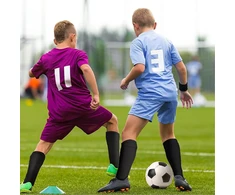 Futbolo blauzdų apsaugos su kojinėmis, optimizuota kišenė suaugusiems ir jaunių vaikams su kulkšnies apsauga, dydis L