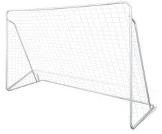 Futbolo vartų su tinklu rinkinys, 240x90x150cm, plienas