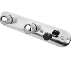 Futheda Telecaster chromuota metalinė iš anksto sujungta valdymo plokštelė su 3 krypčių jungikliu Telecaster gitarai